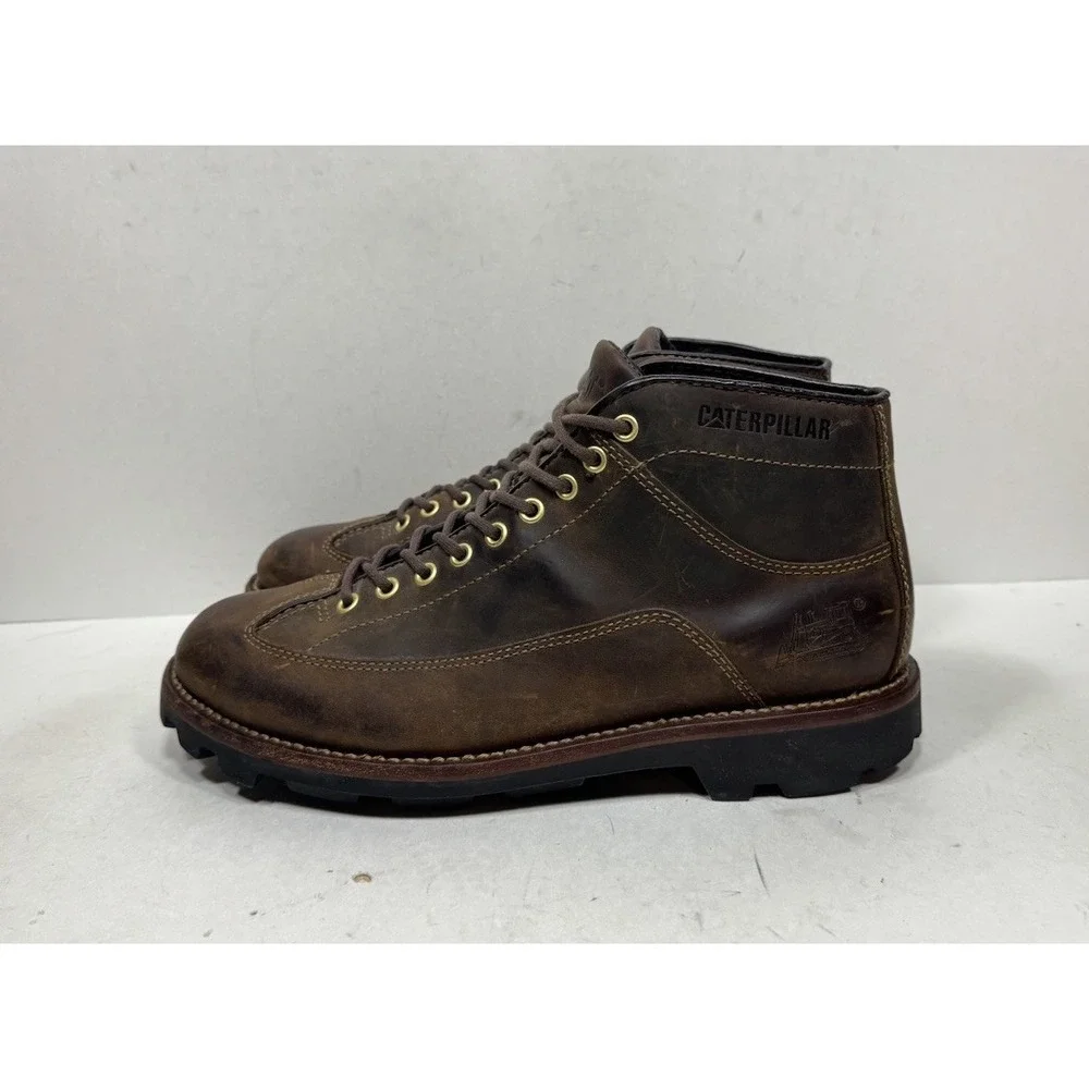 CAT Caterpillar Heritage Style Boots Men's Size 11 Brown Leather 70675